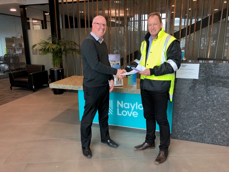 Keith Paterson (Christ Church Cathedral Reinstatement Project Director) and Graeme Earl of Nayor Love